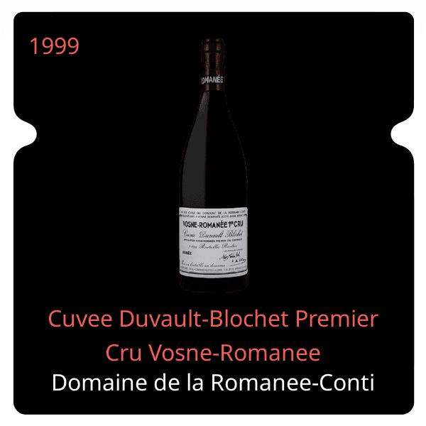 Romanee-Conti Cuvee Duvault-Blochet Premier Cru Vosne-Romanee 1999