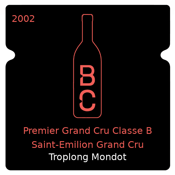 Troplong Mondot Premier Grand Cru Classe B Saint-Emilion Grand Cru 2002