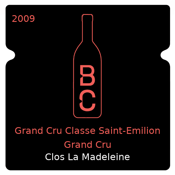 Madeleine Grand Cru Classe Saint-Emilion Grand Cru 2009