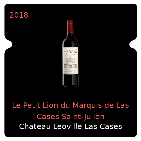 Leoville Las Cases Le Petit Lion du Marquis de Las Cases Saint-Julien 2018