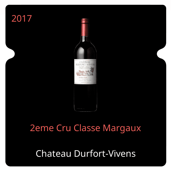 Durfort-Vivens 2eme Cru Classe Margaux 2017