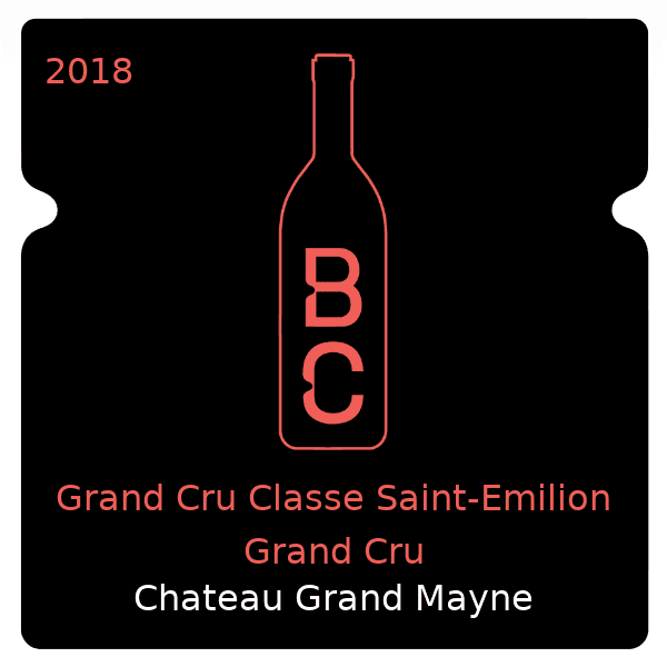 Grand Mayne Grand Cru Classe Saint-Emilion Grand Cru 2018