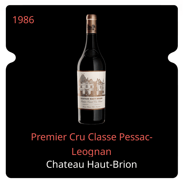 Haut-Brion Premier Cru Classe Pessac-Leognan 1986