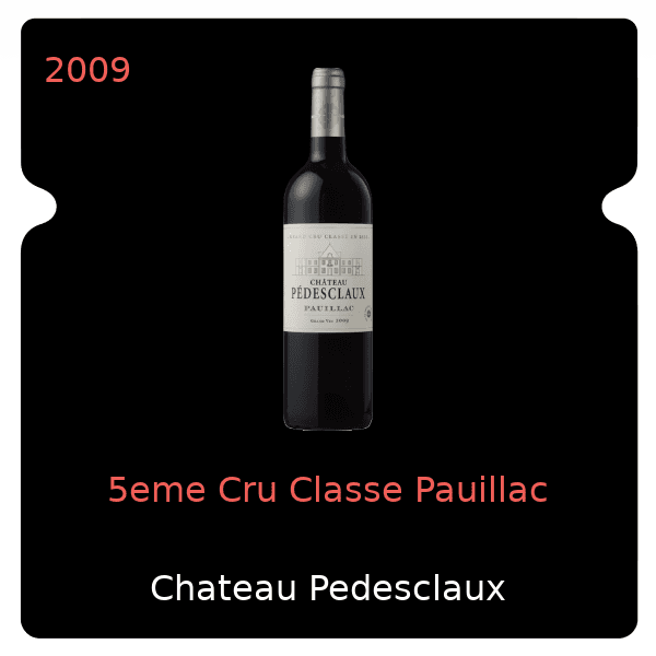 Pedesclaux 5eme Cru Classe Pauillac 2009