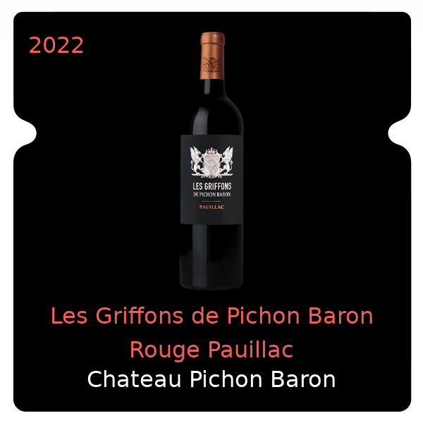 Pichon Baron Les Griffons de Pichon Baron Rouge Pauillac 2022