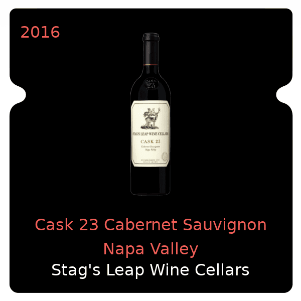 Stag's Leap Wine Cellars Cask 23 Cabernet Sauvignon Napa Valley 2016