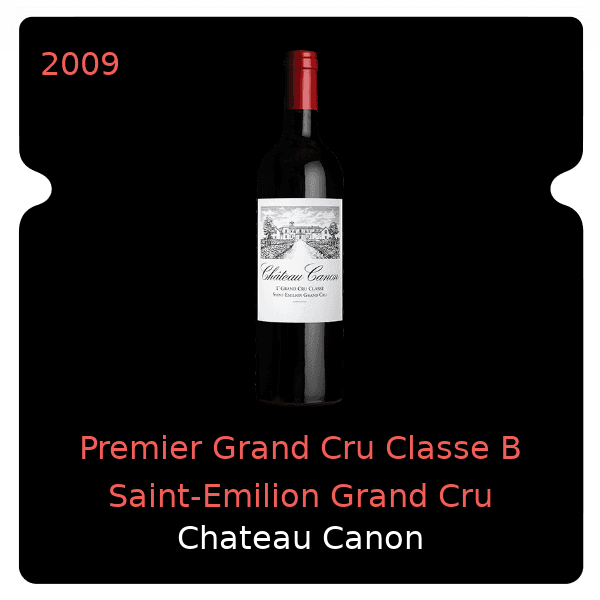 Canon Premier Grand Cru Classe B Saint-Emilion Grand Cru 2009