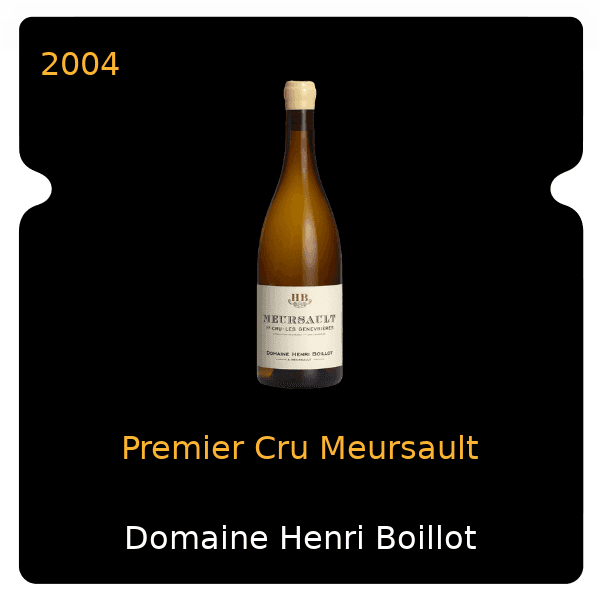 Henri Boillot Premier Cru Meursault 2004