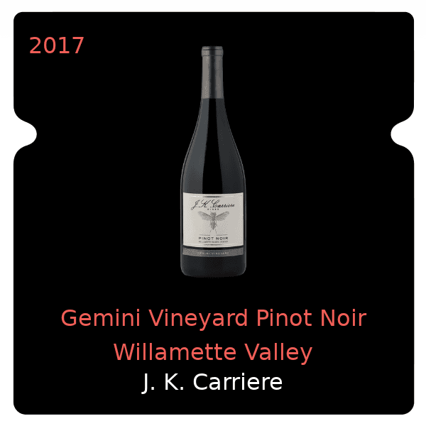 Hugel Gemini Vineyard Pinot Noir Willamette Valley 2017