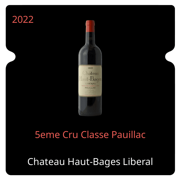 Haut-Bages Liberal 5eme Cru Classe Pauillac 2022