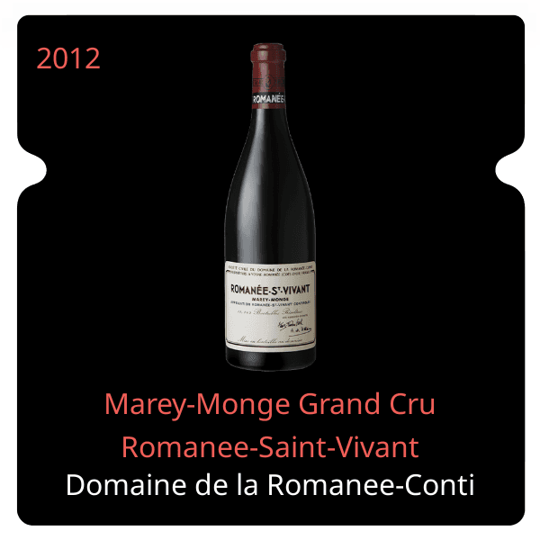 Romanee-Conti Marey-Monge Grand Cru Romanee-Saint-Vivant 2012