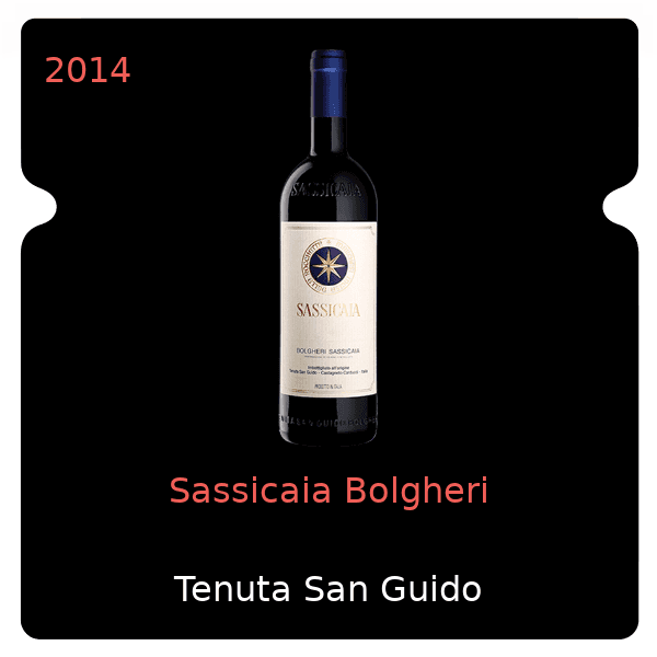 San Guido Sassicaia Bolgheri 2014