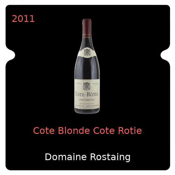 Rostaing Cote Blonde Cote Rotie 2011
