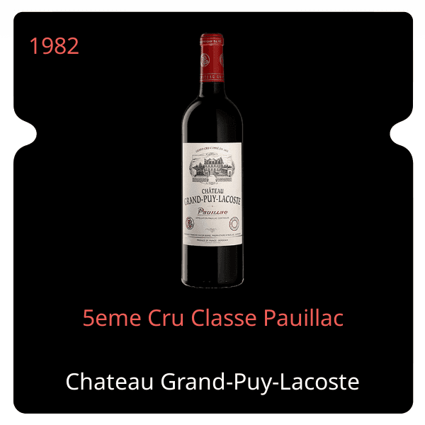 Grand-Puy-Lacoste 5eme Cru Classe Pauillac 1982