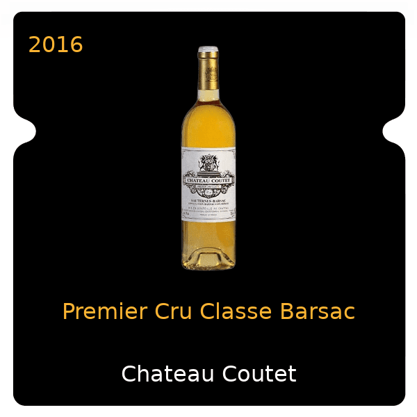 Coutet Premier Cru Classe Barsac 2016