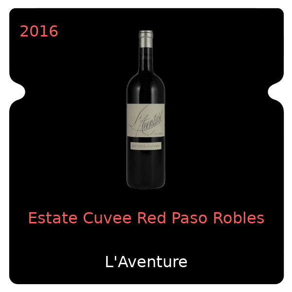 L'Aventure Estate Cuvee Red Paso Robles 2016
