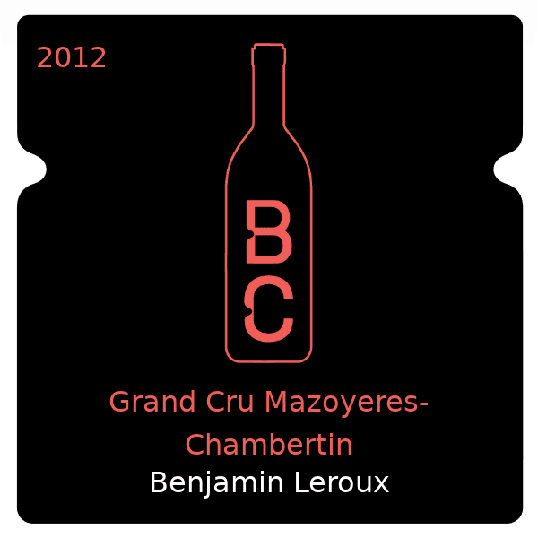 Benjamin Leroux Grand Cru Mazoyeres-Chambertin 2012