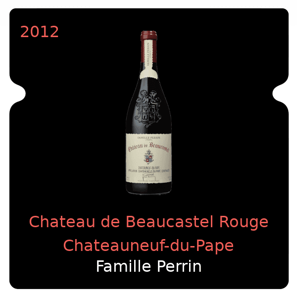 Famille Perrin Chateau de Beaucastel Rouge Chateauneuf-du-Pape 2012