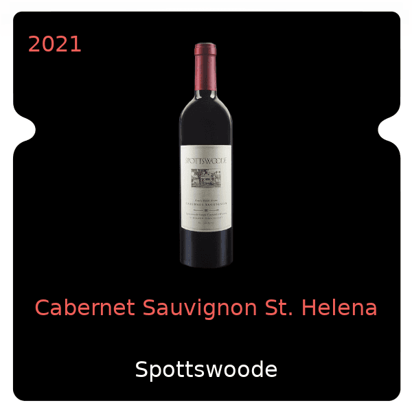 Spottswoode Cabernet Sauvignon St. Helena 2021
