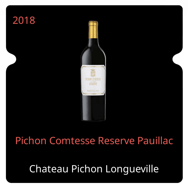 Pichon Longueville Comtesse de Lalande Pichon Comtesse Reserve Pauillac 2018