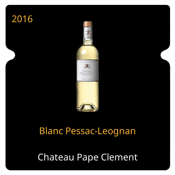 Pape Clement Blanc Pessac-Leognan 2016