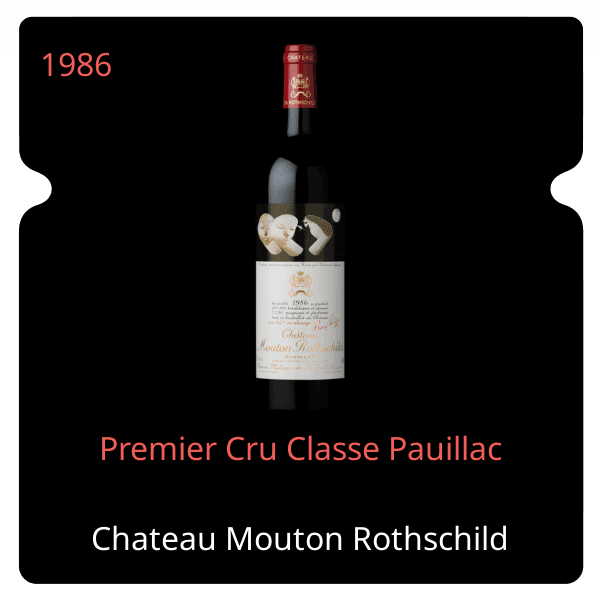 Mouton Rothschild Premier Cru Classe Pauillac 1986
