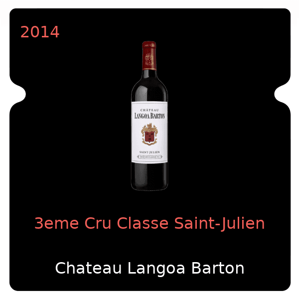 Langoa Barton 3eme Cru Classe Saint-Julien 2014