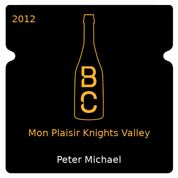 Peter Michael Mon Plaisir Knights Valley 2012