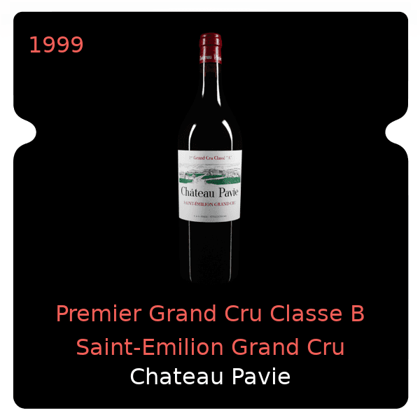 Pavie Premier Grand Cru Classe B Saint-Emilion Grand Cru 1999