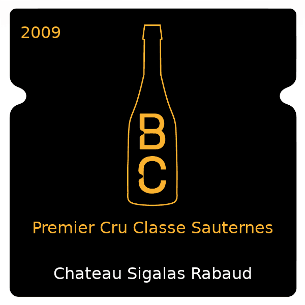 Sigalas Rabaud Premier Cru Classe Sauternes 2009