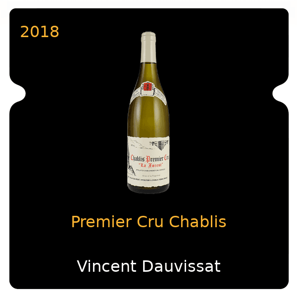 Vincent Dauvissat Premier Cru Chablis 2018