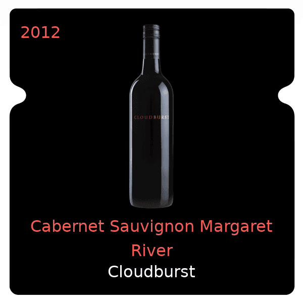 Cloudburst Cabernet Sauvignon Margaret River 2012