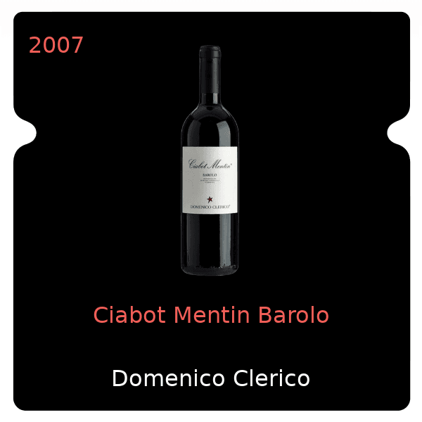 Domenico Clerico Ciabot Mentin Barolo 2007