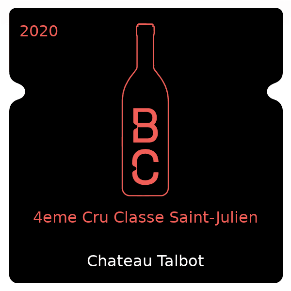 Talbot 4eme Cru Classe Saint-Julien 2020