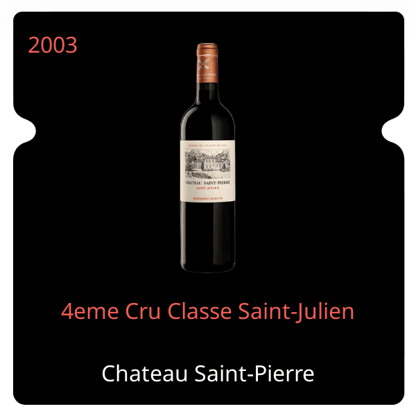 Saint-Pierre 4eme Cru Classe Saint-Julien 2003