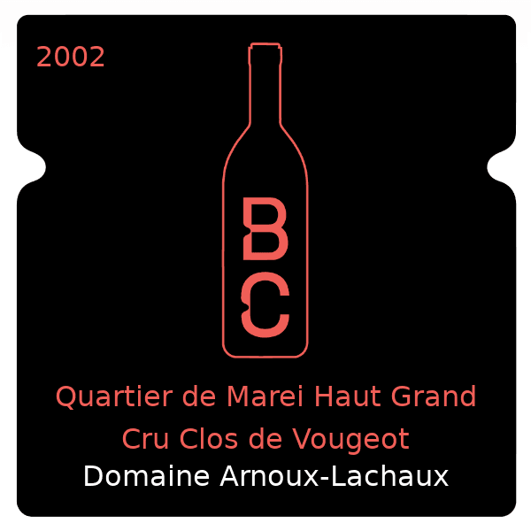 Arnoux-Lachaux Quartier de Marei Haut Grand Cru Clos de Vougeot 2002