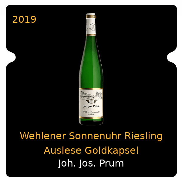 Joh. Jos. Prum Wehlener Sonnenuhr Riesling Auslese Goldkapsel 2019