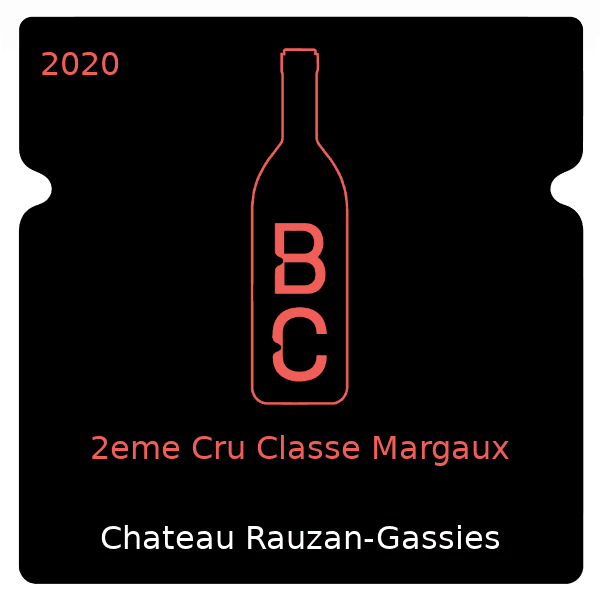 Rauzan-Gassies 2eme Cru Classe Margaux 2020