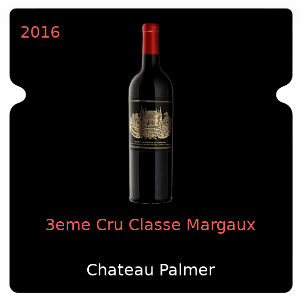Palmer 3eme Cru Classe Margaux 2016