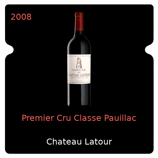 Latour Premier Cru Classe Pauillac 2008