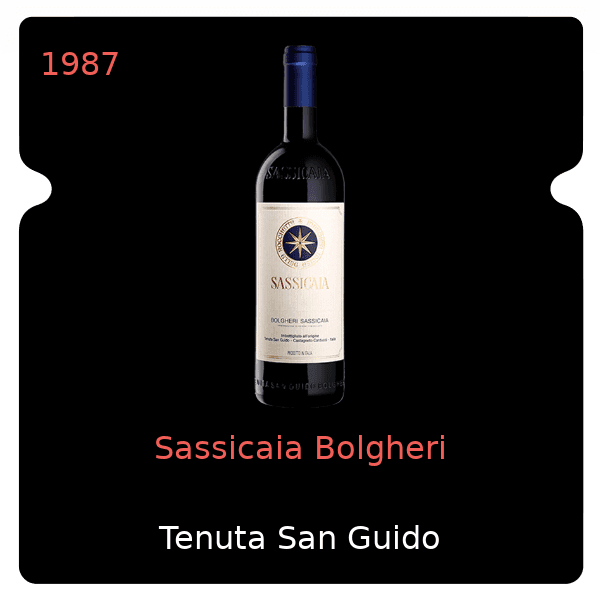 San Guido Sassicaia Bolgheri 1987