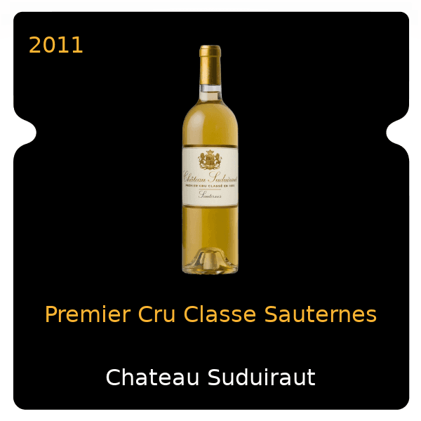 Suduiraut Premier Cru Classe Sauternes 2011