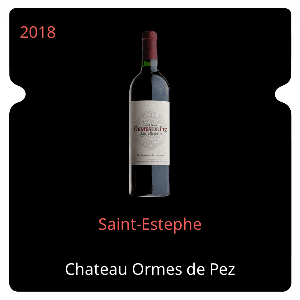 Ormes de Pez Saint-Estephe 2018
