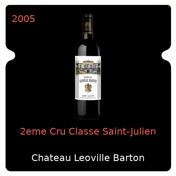 Leoville Barton 2eme Cru Classe Saint-Julien 2005