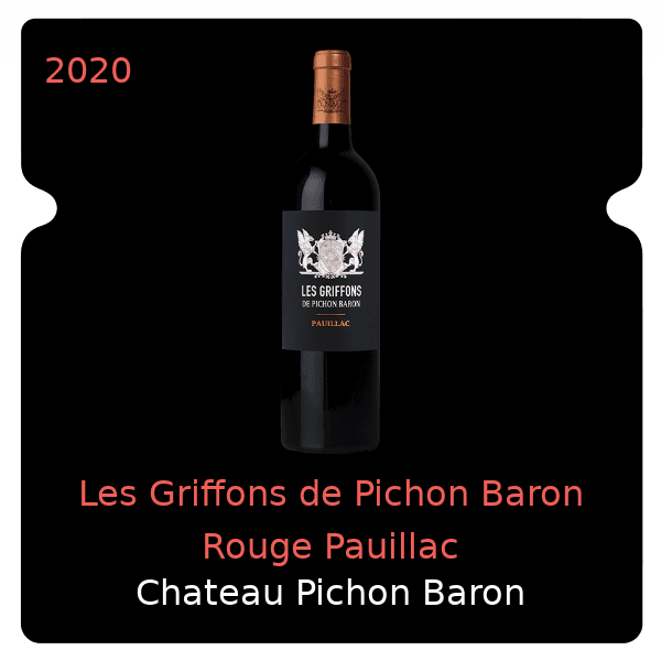 Pichon Baron Les Griffons de Pichon Baron Rouge Pauillac 2020