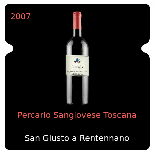 San Giusto a Rentennano Percarlo Sangiovese Toscana 2007