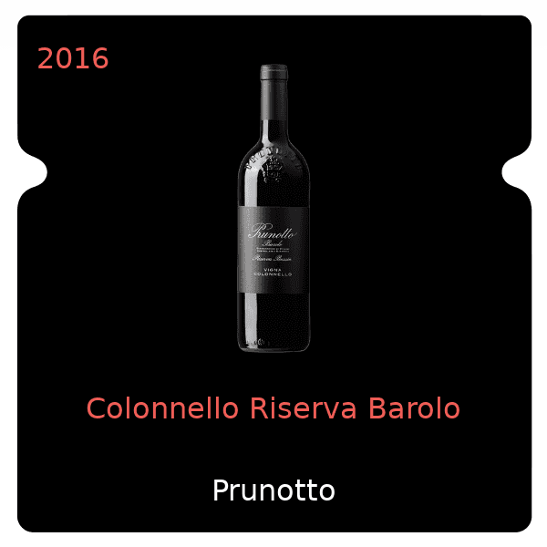 Prunotto Colonnello Riserva Barolo 2016