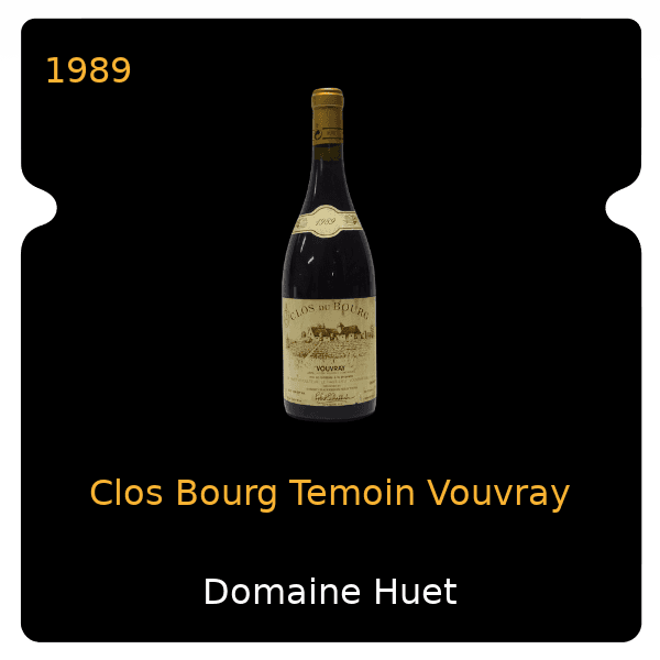 Huet Clos Bourg Temoin Vouvray 1989