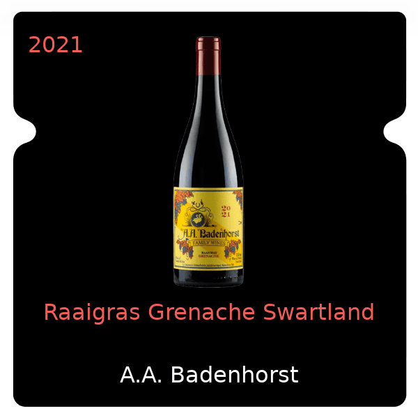 A.A. Badenhorst Raaigras Grenache Swartland 2021