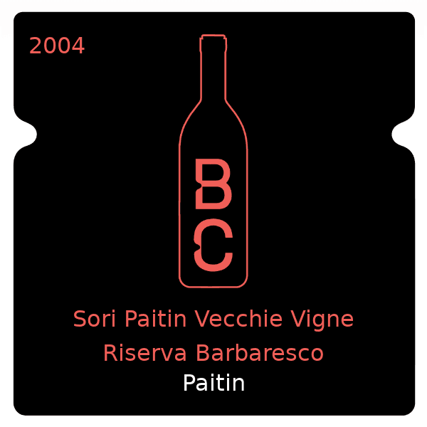 Paitin Sori Paitin Vecchie Vigne Riserva Barbaresco 2004